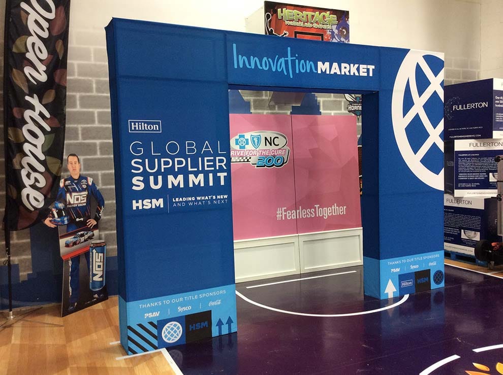 Custom event branding banners and backdrop signage solutions